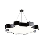 Industrial Gear LED Chandelier in Matte Black for Modern Interiors