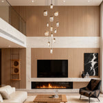 Luxury Full Copper Crystal Staircase Chandelier with Adjustable Chain