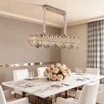 Lumière Cascade Crystal Chandelier in Champagne Gold