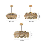 Lumière Cascade Crystal Chandelier in Champagne Gold