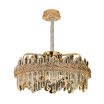 Lumière Cascade Crystal Chandelier in Champagne Gold