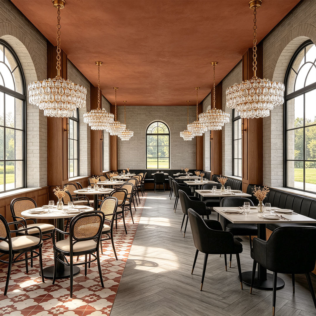 Aurelia Crystal Chandelier in Polished Copper for Modern Interiors