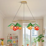 Aurelia Nordic Glass Bulb Chandelier with LED Cherry Accents