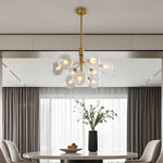 Solid Copper Glass Ball Chandelier | Modern Luxury Pendant Light
