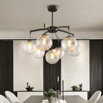 Lumière Moderne Glass Ball Chandelier in Brass, Nickel, or Black