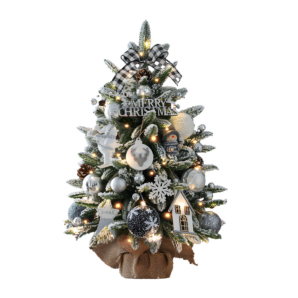 Sculptural Christmas Tree Table Lamp with LED Glow