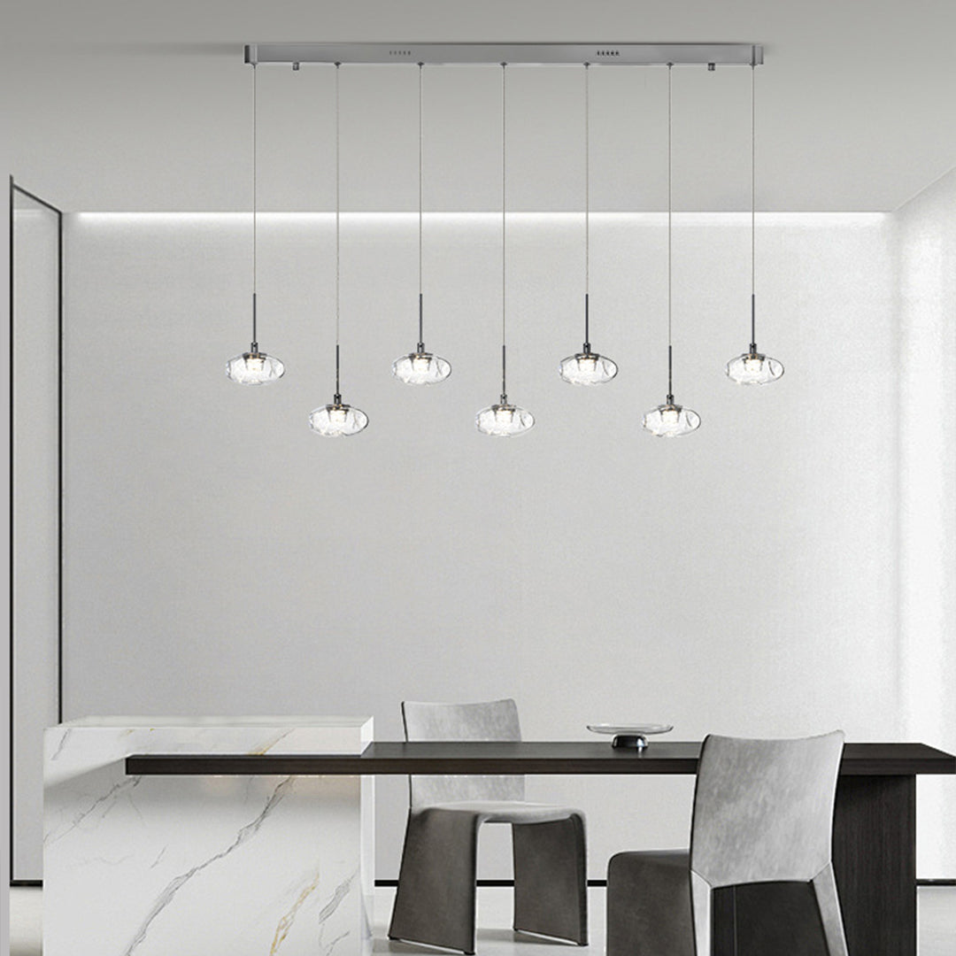 Aurelia LED Pendant Light – Italian Minimalist Seven-Light Chandelier