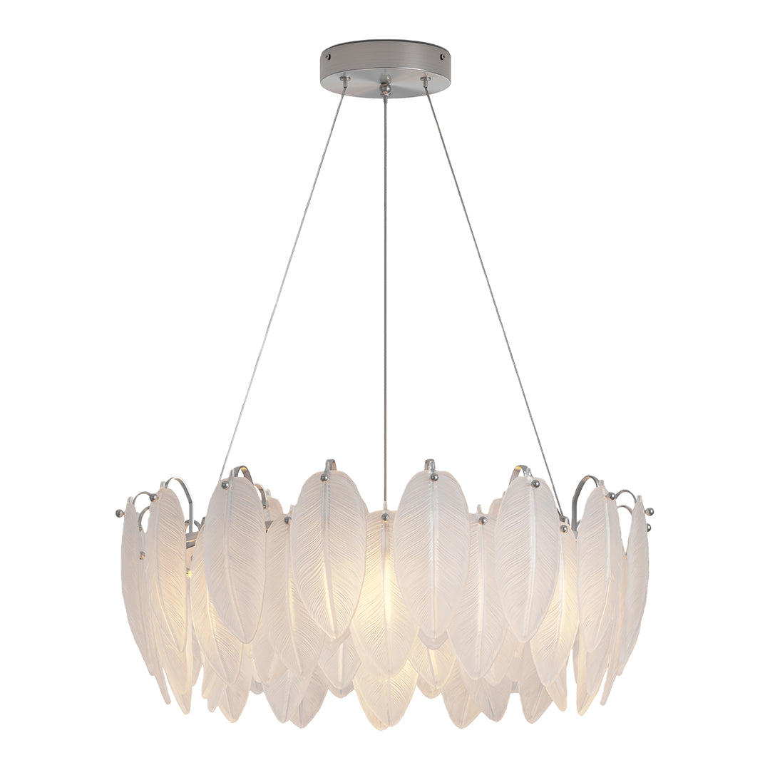 Feather Glass Chandelier Modern Luxury Pendant Light