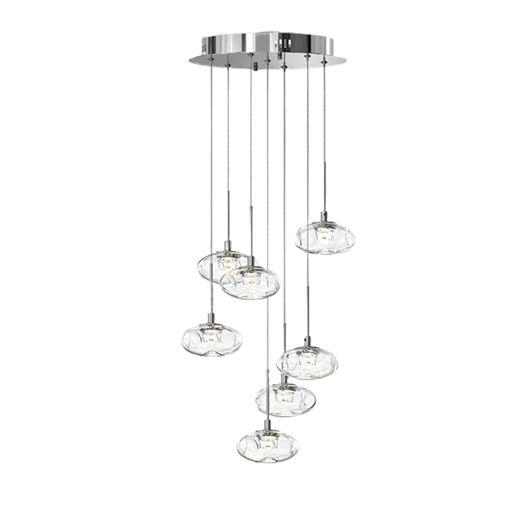 Italian Minimalist Ring Chandelier for High Ceilings