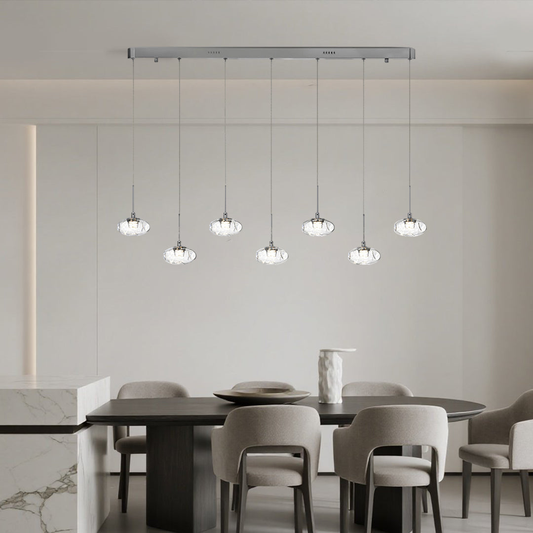 Aurelia LED Pendant Light – Italian Minimalist Seven-Light Chandelier