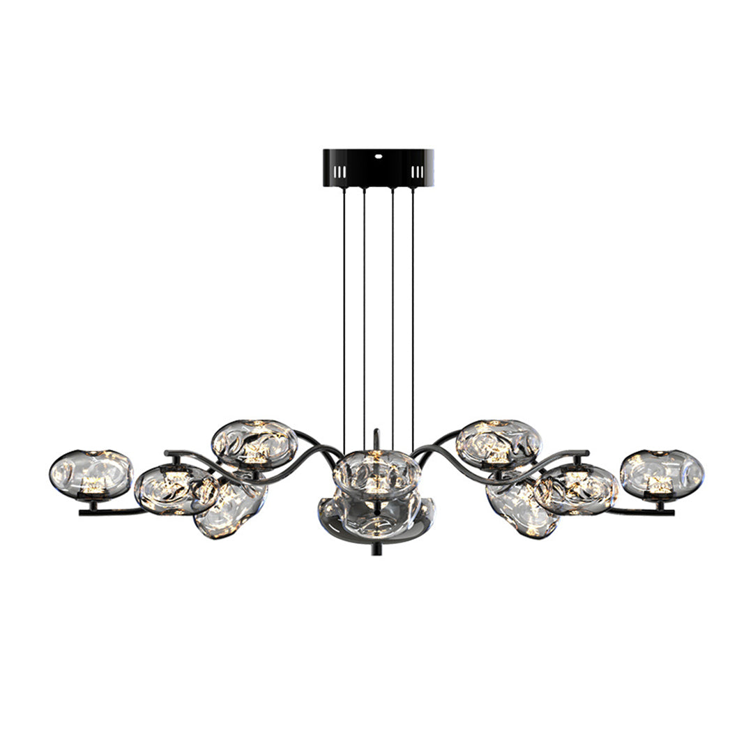 Modern LED Chandelier with Magic Bean Glass Shades – 9 or 16 Lights