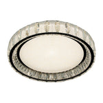 Crystal Flush Mount Ceiling Light in Chrome, Modern LED Ring