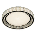 Crystal Flush Mount Ceiling Light in Chrome, Modern LED Ring