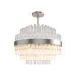 Full Copper Modern Chandelier with Clear Glass Shade for Dining Room and Living Room