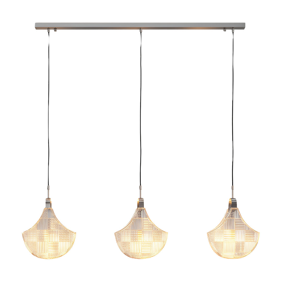 Shell Chandelier Modern Luxury Ceiling Light in Copper, Nickel, or Black