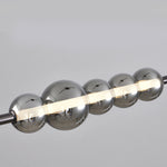 Aura Linear LED Pendant Light in Smoke Gray Glass for Kitchen Island