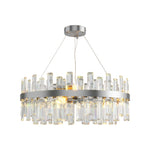 Aurelia Crystal Chandelier — Nordic Modern Ceiling Light in Copper, Nickel, or Black