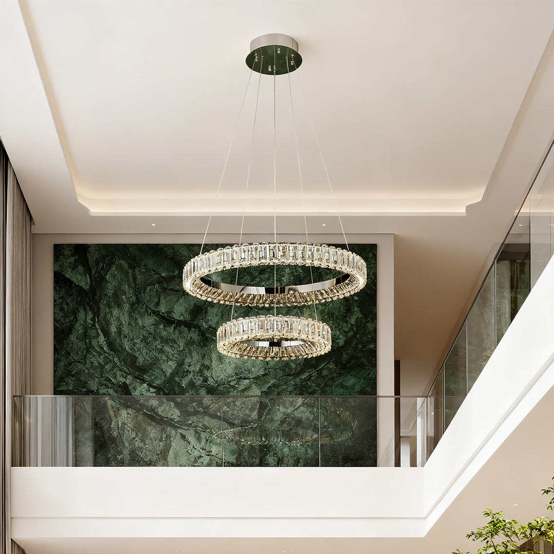 Lumina Ring Chandelier — Modern Crystal LED Ceiling Light