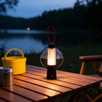 Lumina Circle Table Lamp in Iron and Acrylic, Dimmable LED