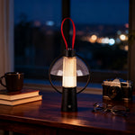 Lumina Circle Table Lamp in Iron and Acrylic, Dimmable LED