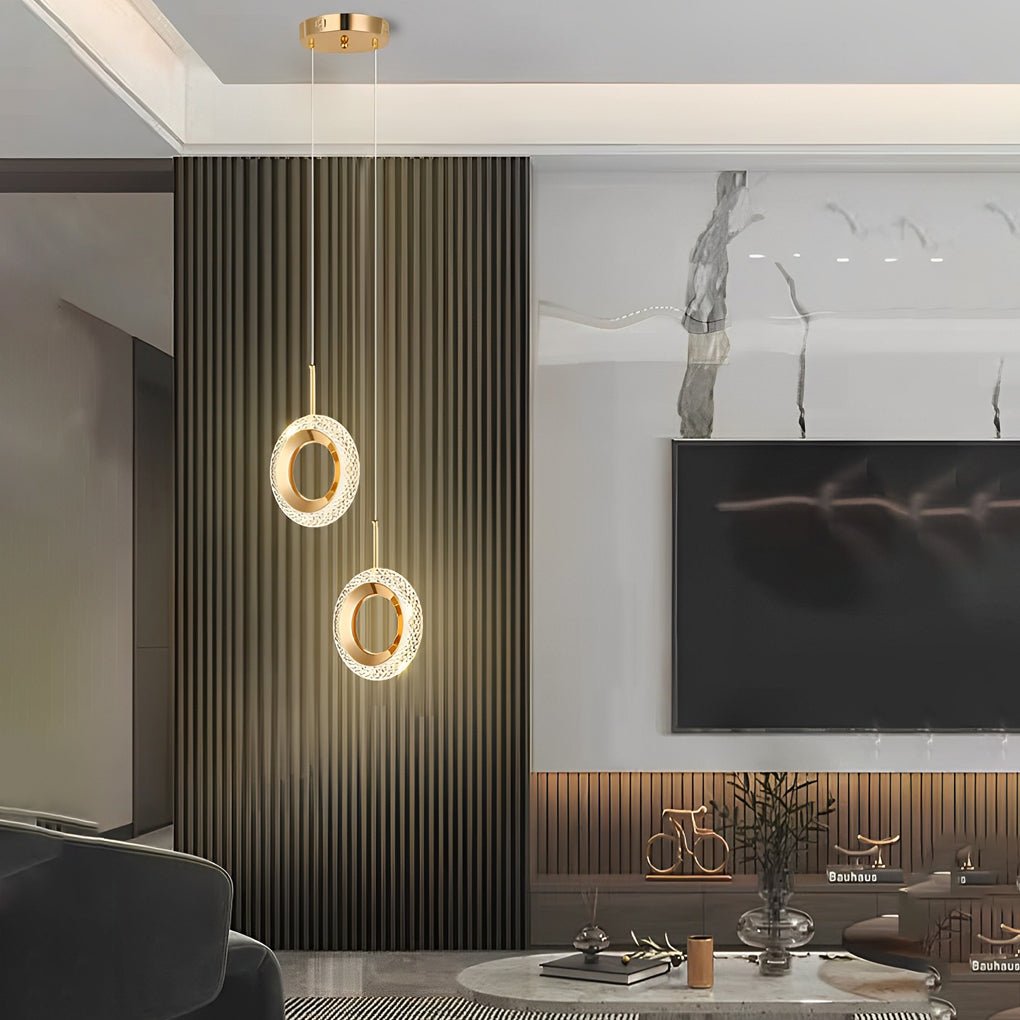 Aurelia Water Drop LED Pendant Light — Modern Minimalist Chandelier in Gold