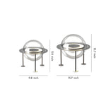 Solar Globe Pillar Light in Stainless Steel for Gate and Garden