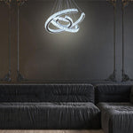 Lumina Wave Crystal LED Chandelier in Stainless Steel
