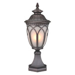 Luxury Weather-Resistant Cast Aluminum Garden Pillar Light with Clear Glass Shade