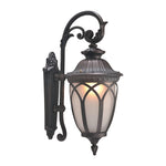 Chestnut Aluminum Outdoor Wall Sconce with Clear Glass Shade