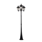 European Three-Light LED Post Lamp for Villa Gardens