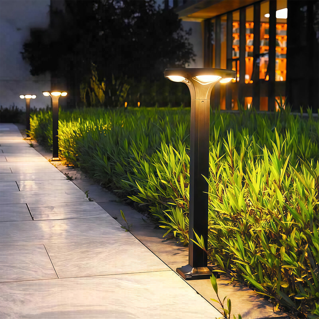 Modern Bollard Light Fixture Outdoor Waterproof LED Garden Path Lamp