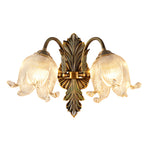 Artisan Brass Wall Sconce with Hand-Blown Glass Shade