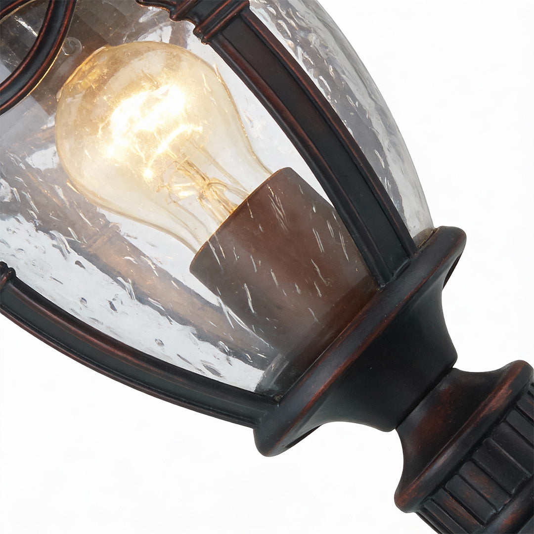 Outdoor Aluminum Column Pillar Light with Clear Glass Shade
