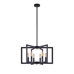 Industrial Candle Chandelier with Adjustable Height, 6 or 8 Lights