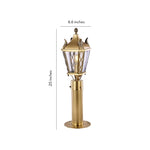 Solid Brass Copper Outdoor Path Light with Clear Glass Shade
