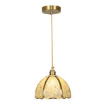 Vintage Crystal Pendant Light in Solid Copper, Small Scale