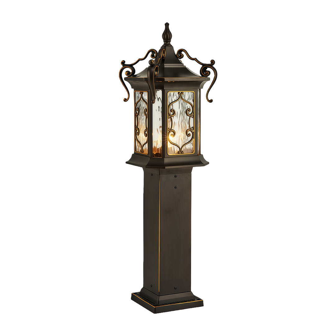 European-Style Waterproof Landscape Post Lights with Gilded Aluminum Frame