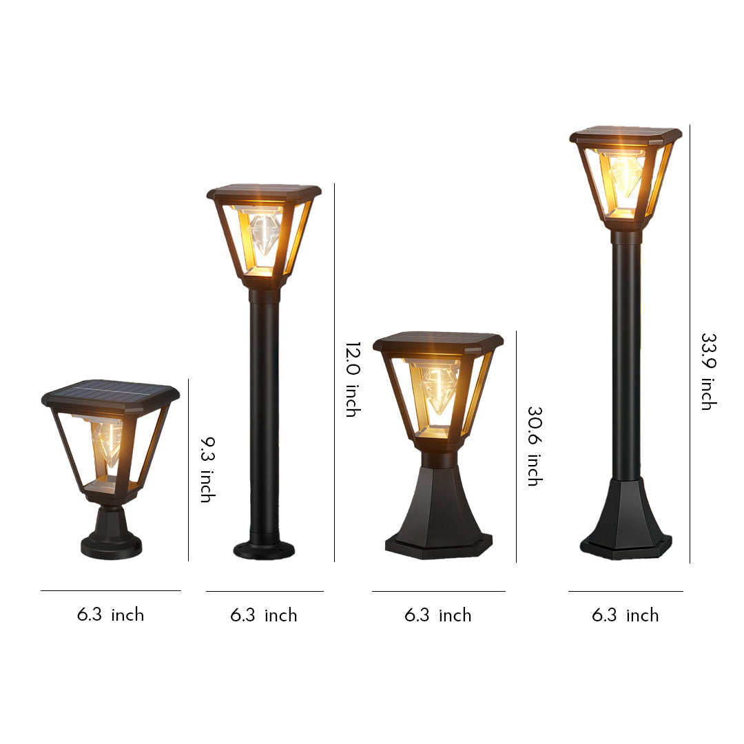 LED Post Cap Light – Waterproof Outdoor Pillar Lamp in Black
