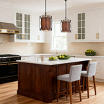 Noir Linen Pendant Light – Vintage Industrial Ceiling Lamp for Bedroom, Dining, and Living Spaces