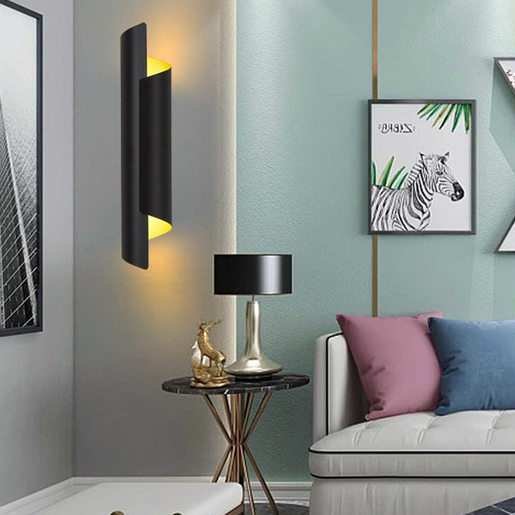 Classic Nordic Unique Chic Led Curved Metal Wall Lamp For Bedside Living Room Aisle
