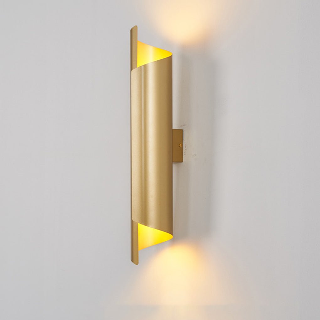 Classic Nordic Unique Chic Led Curved Metal Wall Lamp For Bedside Living Room Aisle