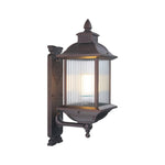Classic Aluminum Outdoor Wall Lantern with Clear Glass Shade