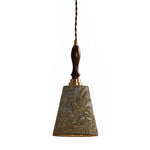 French Olive Green Metal Pendant Light with Adjustable Chain