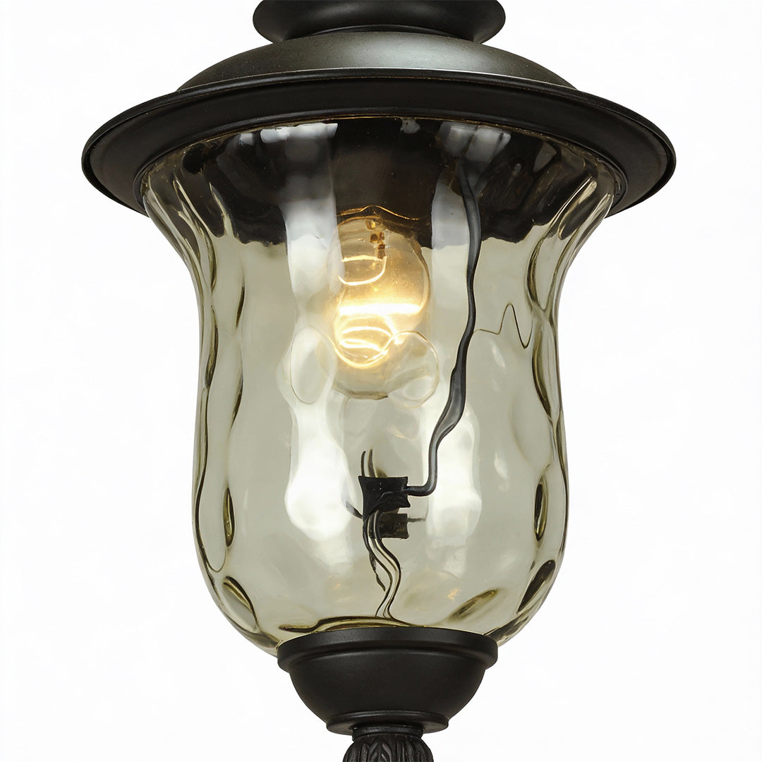 European Industrial Aluminum Pendant Light with Clear Glass Shade for Outdoor Corridors