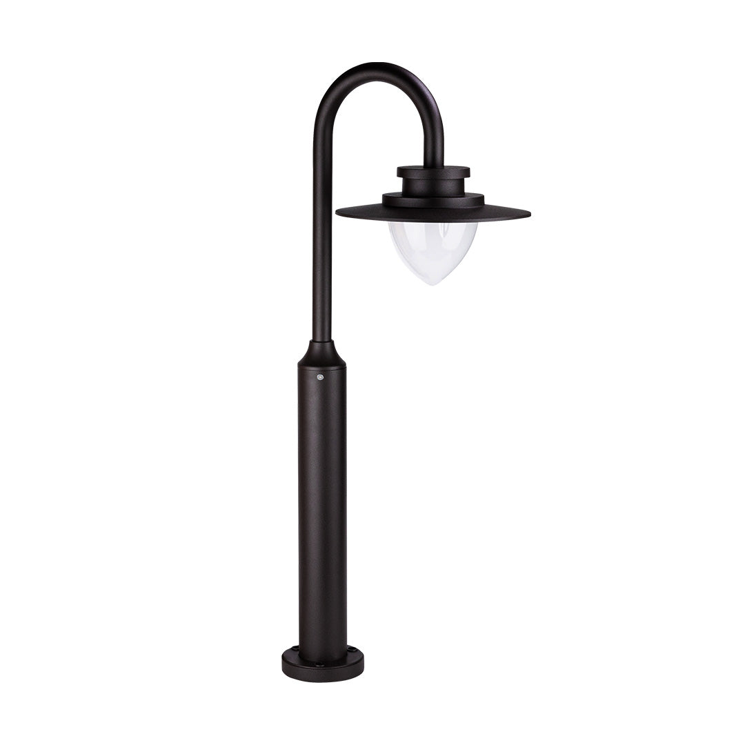 Minimalist Gooseneck Pathway Light with Warm LED Glow for Modern Gardens