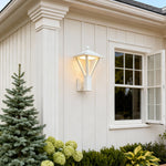 Outdoor LED Wall Sconce in Black or White for Modern Courtyards