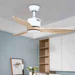 Aria Wooden Ceiling Fan with Integrated LED Light – Modern Flush Mount Fandelier