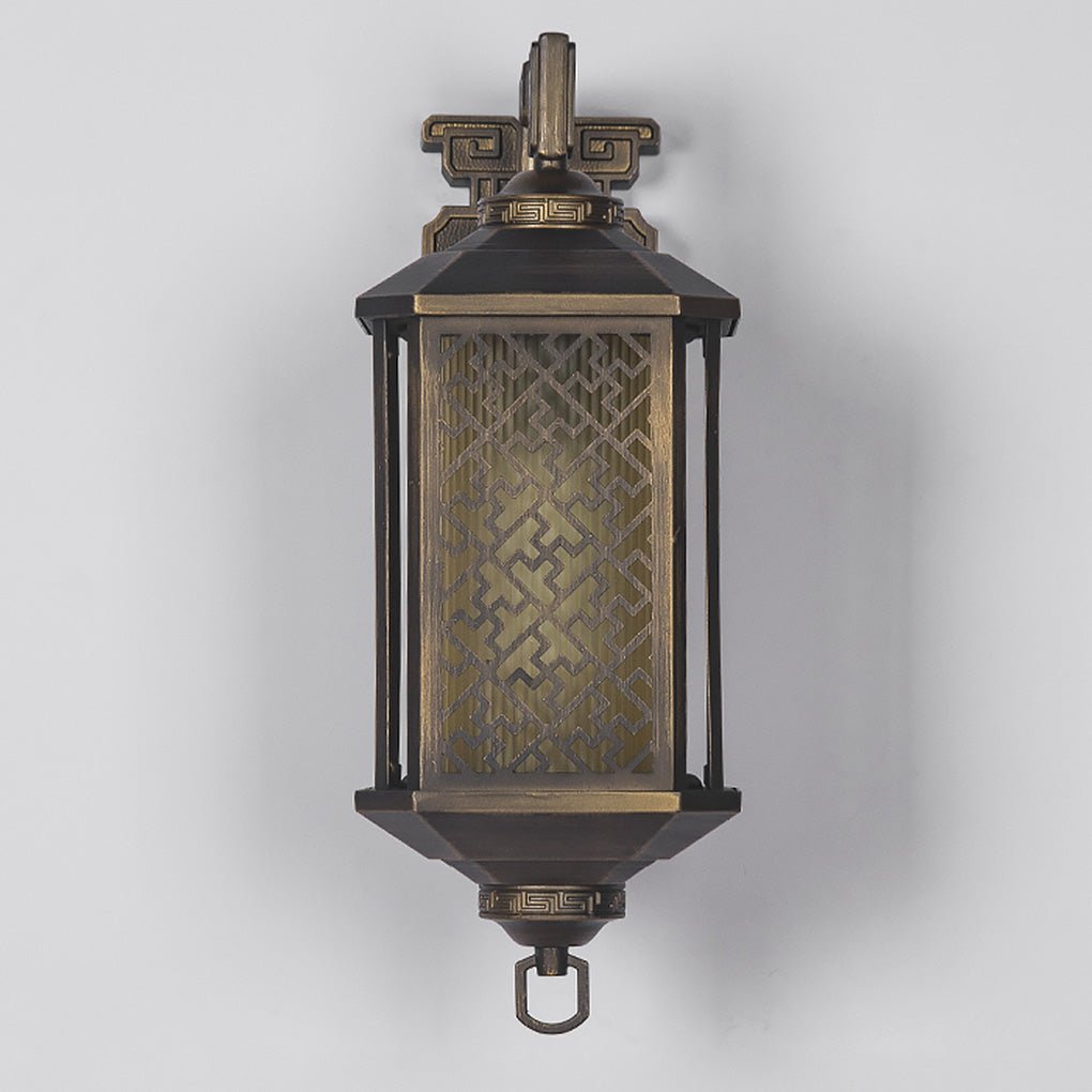Classical Hollow Pattern Outdoor Waterproof Wall Lamp For Villa Courtyard Corridor
