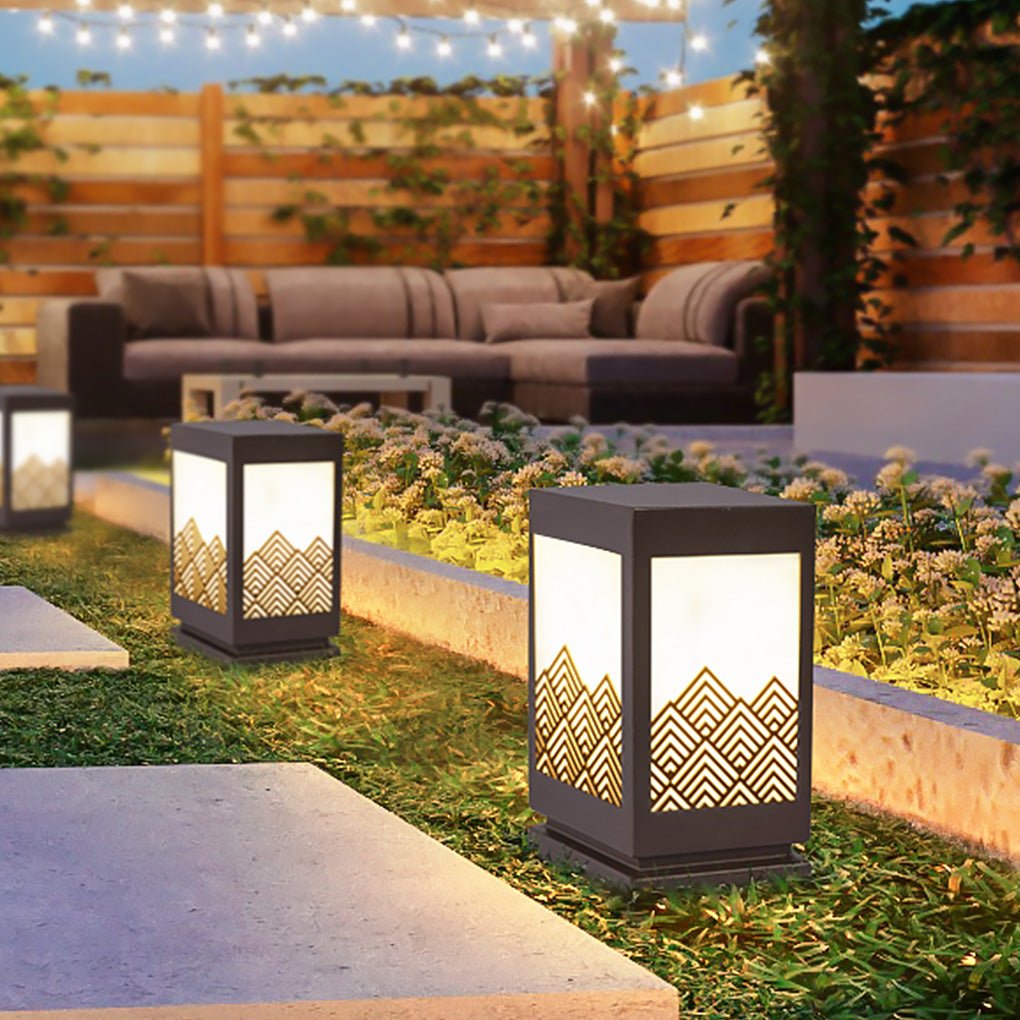 Modern Rectangular Stainless Steel Landscape Light for Courtyard and Pathway