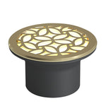 Lumière Garden Step Light with Floral Motif, Brass Finish, IP65 LED